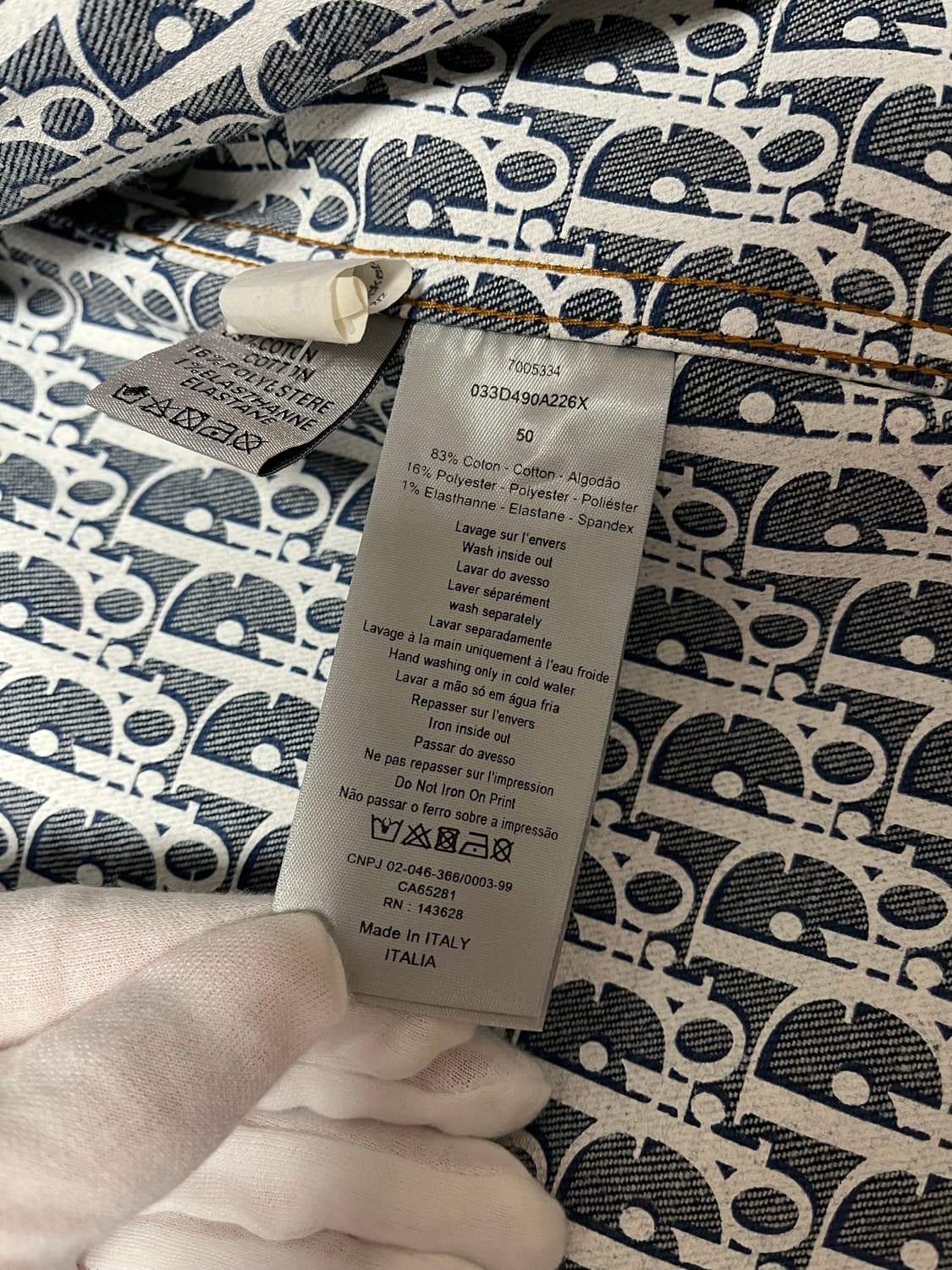 [50size] 디올 오블리크 데님 청자켓 상품이미지4