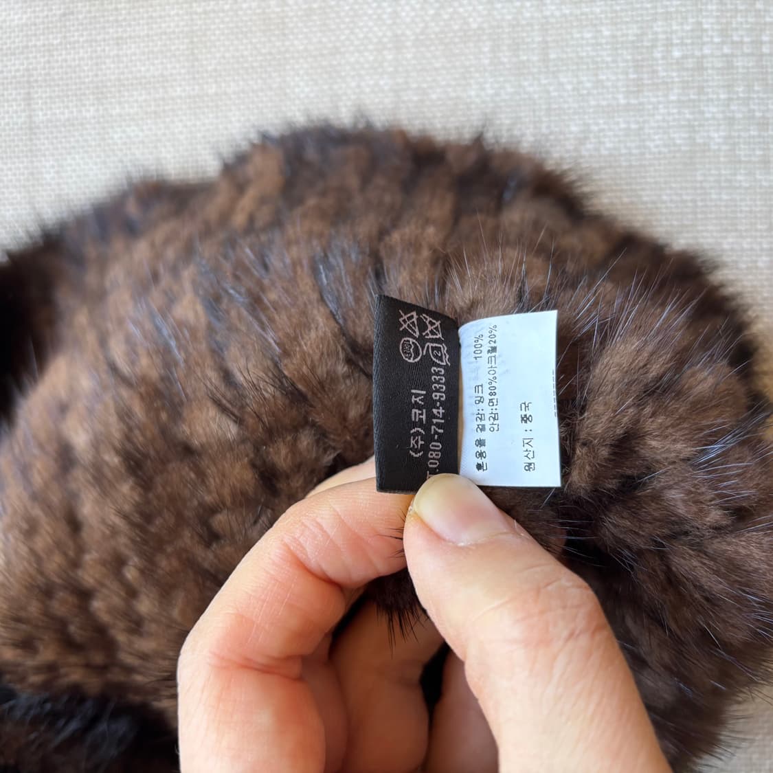 프랑코페라로 천연 밍크 워머 목도리 브라운 상품이미지8