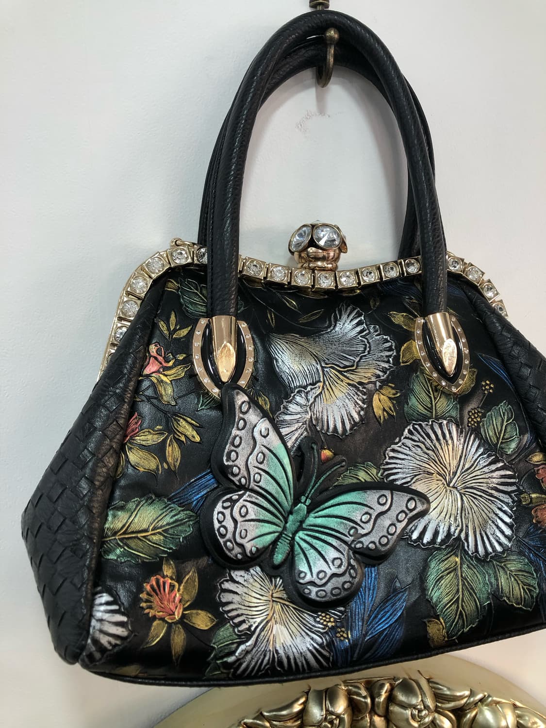 oriental floral butterfly leather bag 상품이미지3