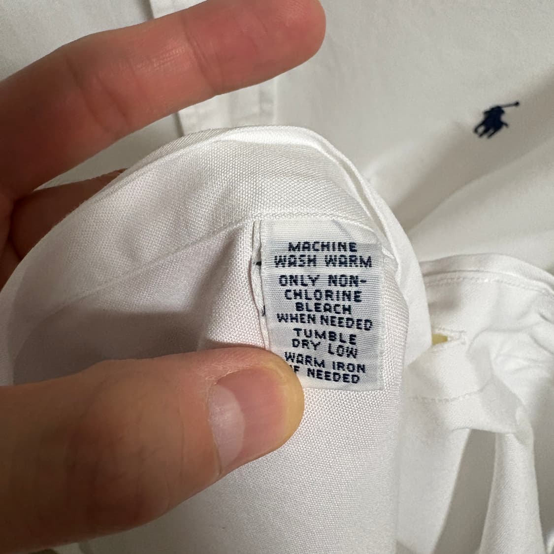 폴로 랄프로렌 클래식핏 코튼 셔츠 / 화이트, L 상품이미지8