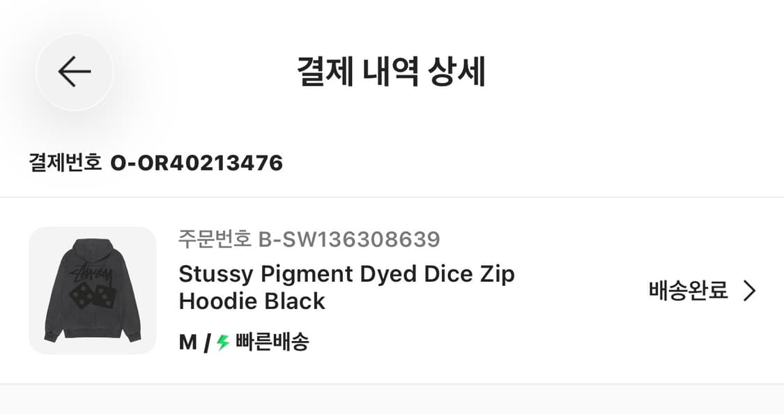 스투시 피그먼트 다이스 후드집업 블랙M 상품이미지5