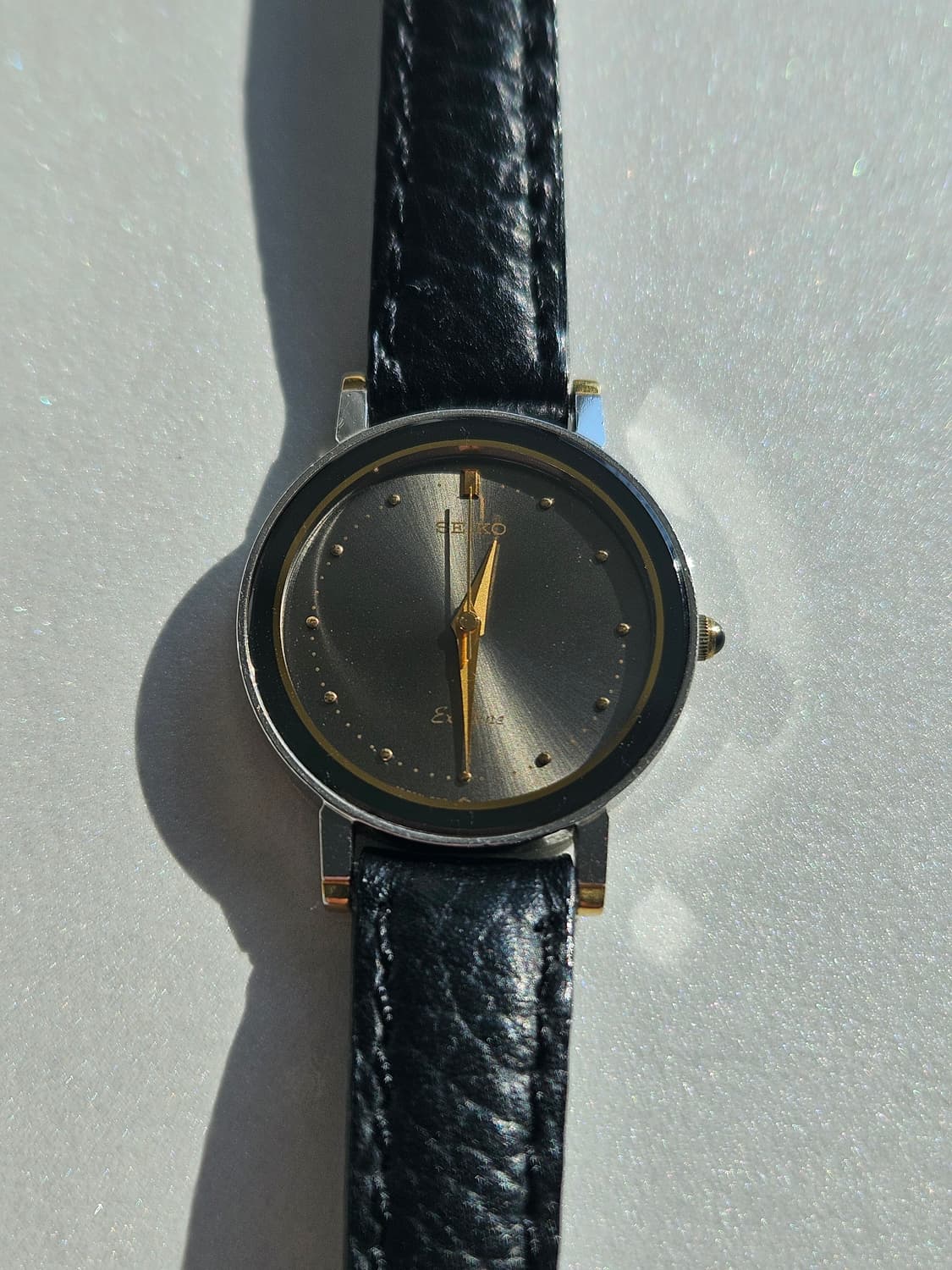 세이코 엑셀린 여성 가죽 쿼츠 시계 상품이미지3