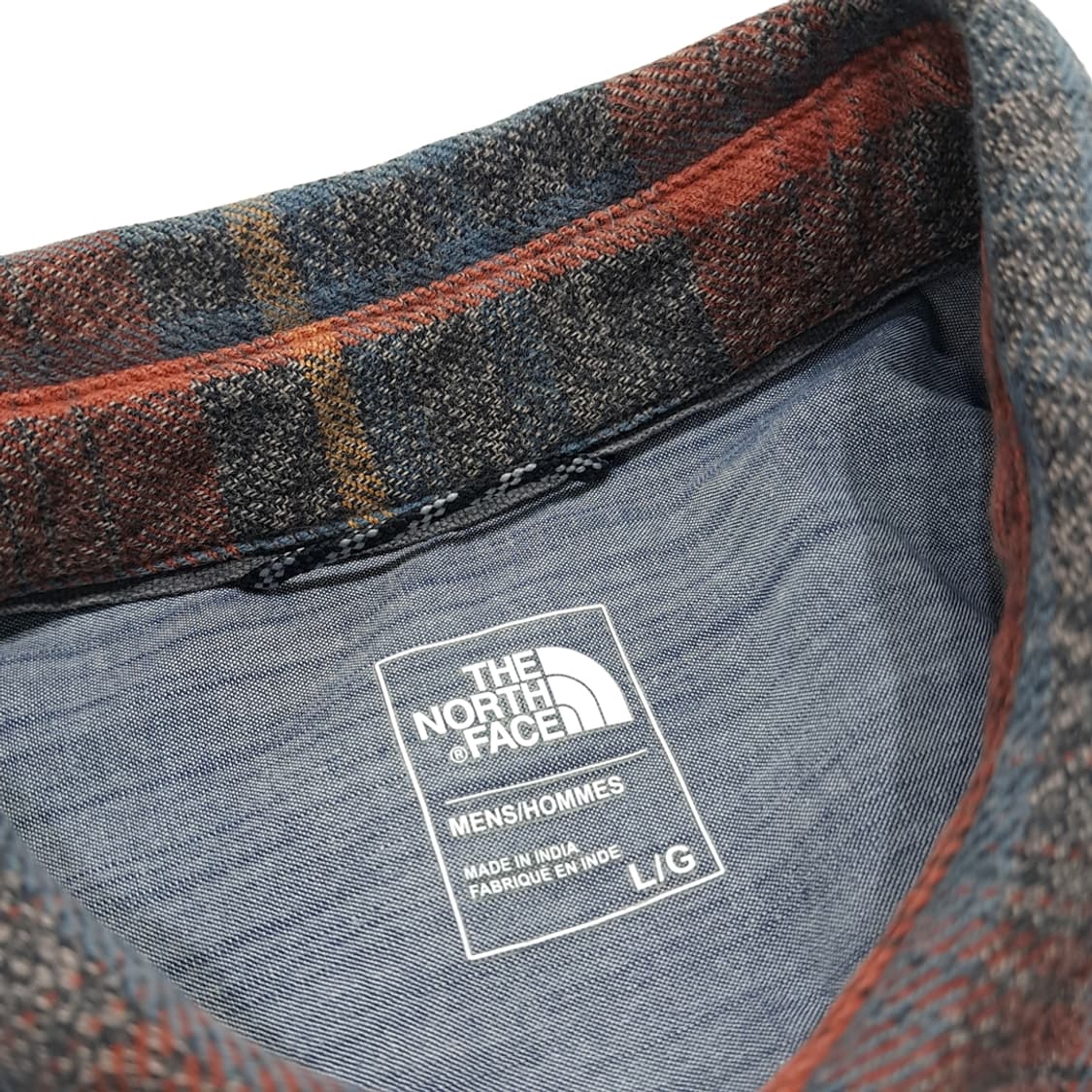 CN929 L 노스페이스 타탄체크 플란넬 긴팔 캠핑 셔츠 남방 상품이미지4