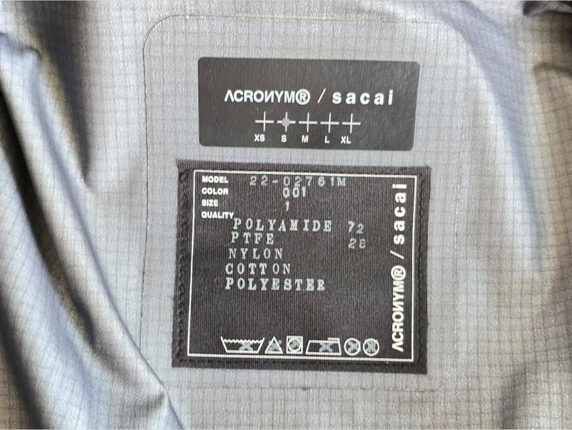 [S / 95] 사카이 x 아크로님 필드 자켓 블랙 상품이미지6