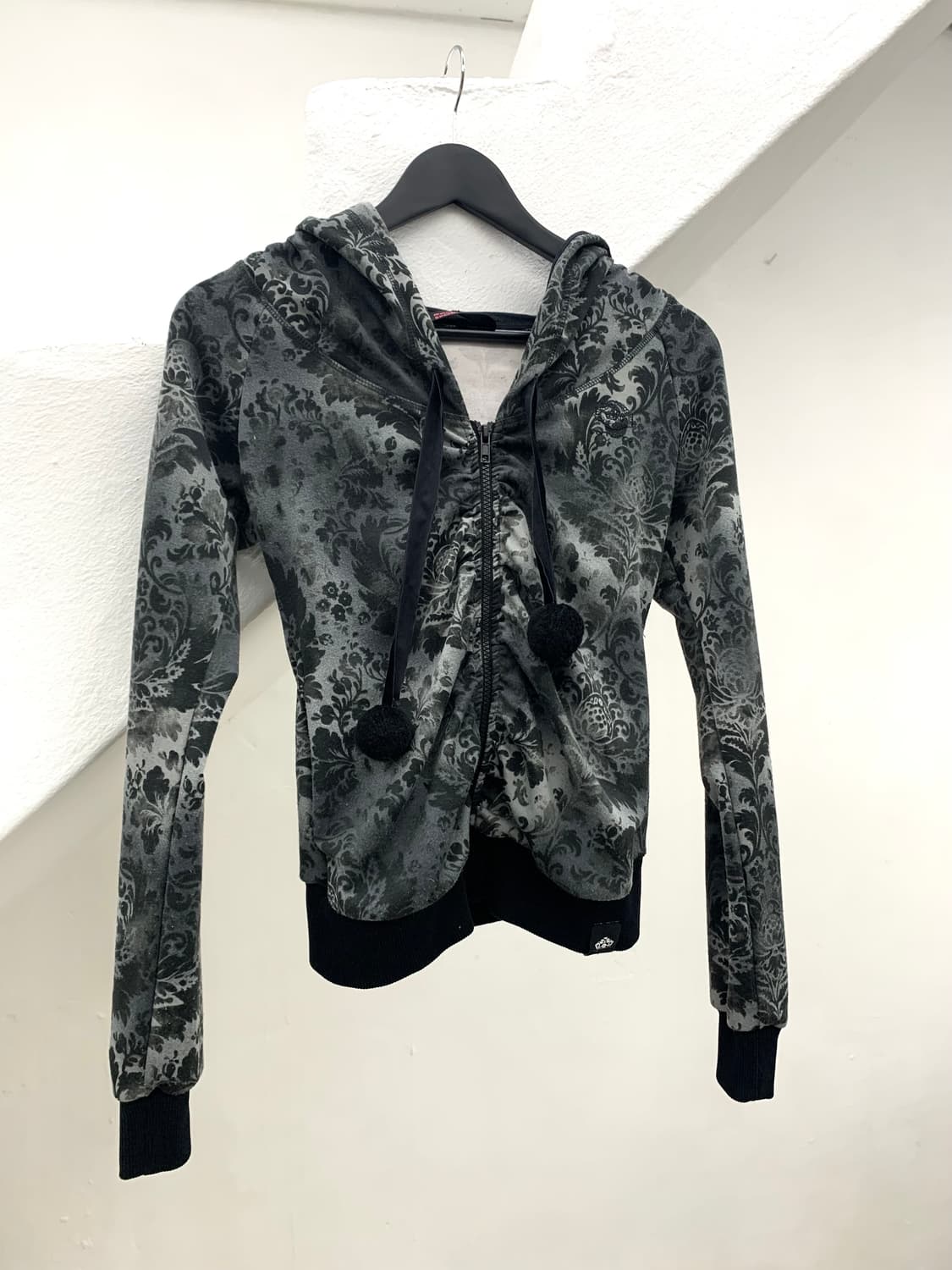 Oriental detail shirring hoodie  상품이미지3