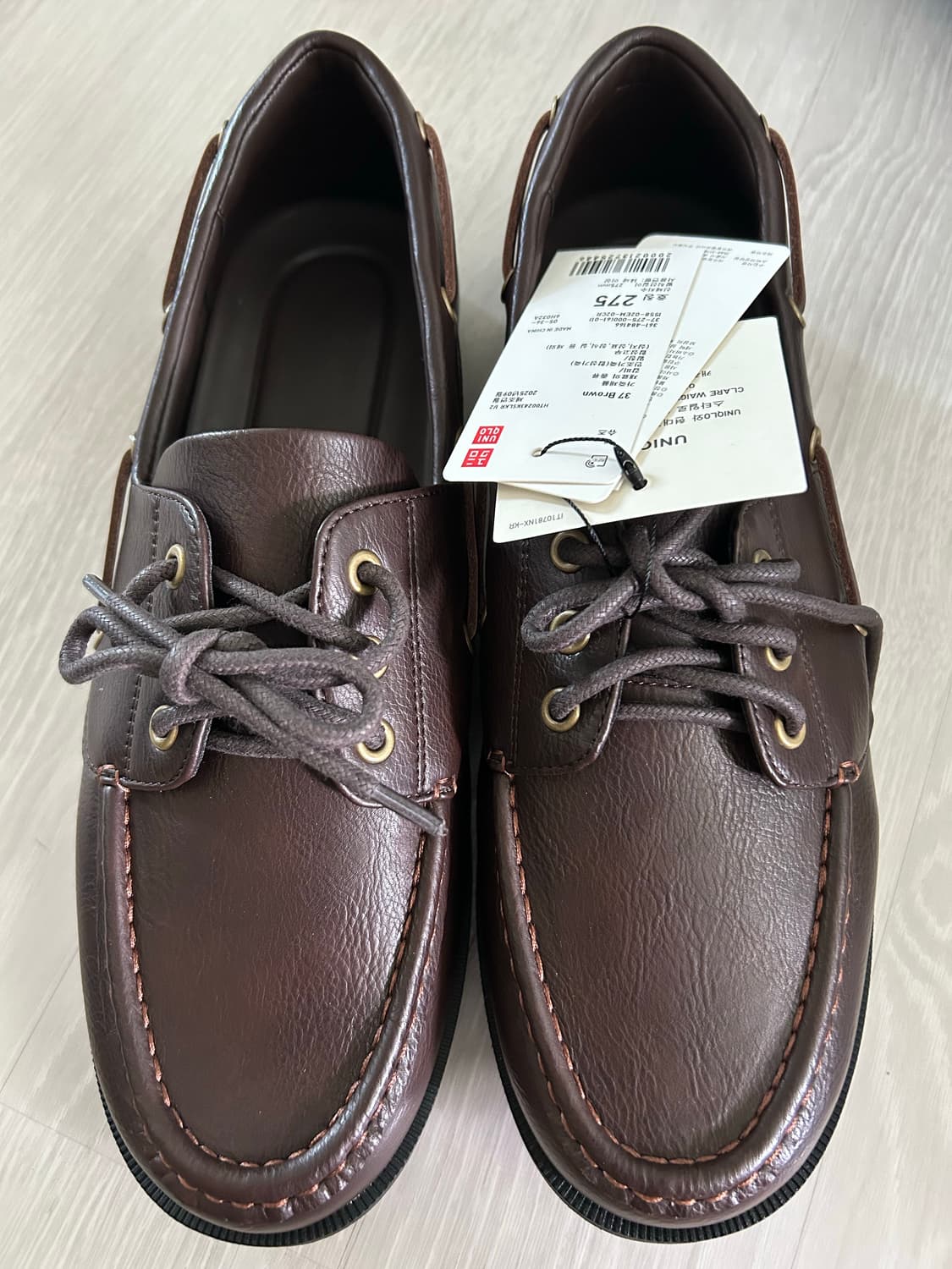 유니클로 덱 슈즈 브라운 275 상품이미지1