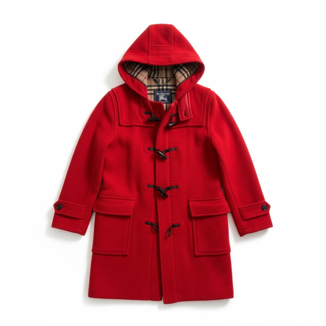 버버리 정품 레드 더플 코트 M  상품이미지1