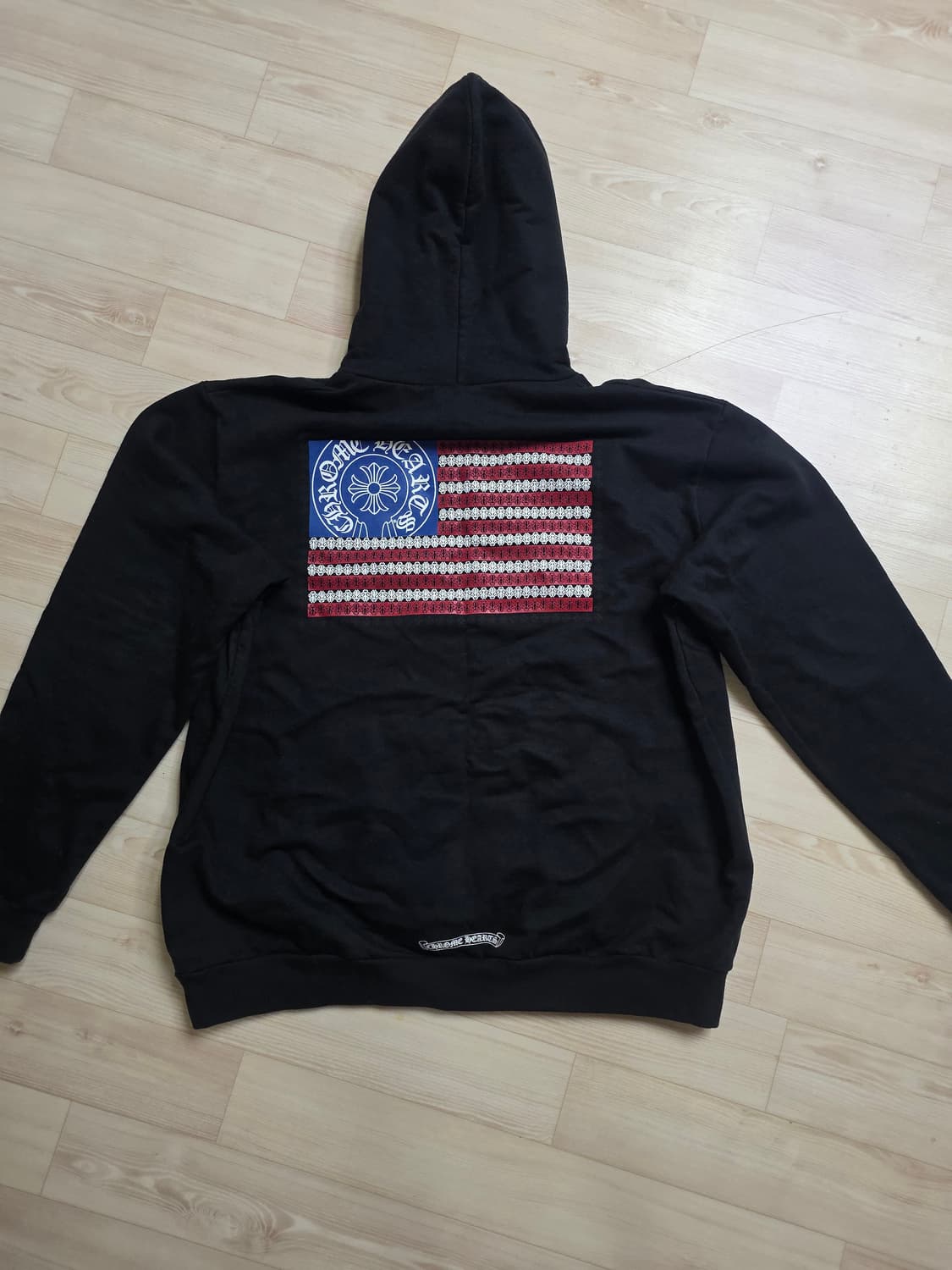 크롬하츠 아메리칸 플래그 대거 후드 블랙 색상 XL 상품이미지2