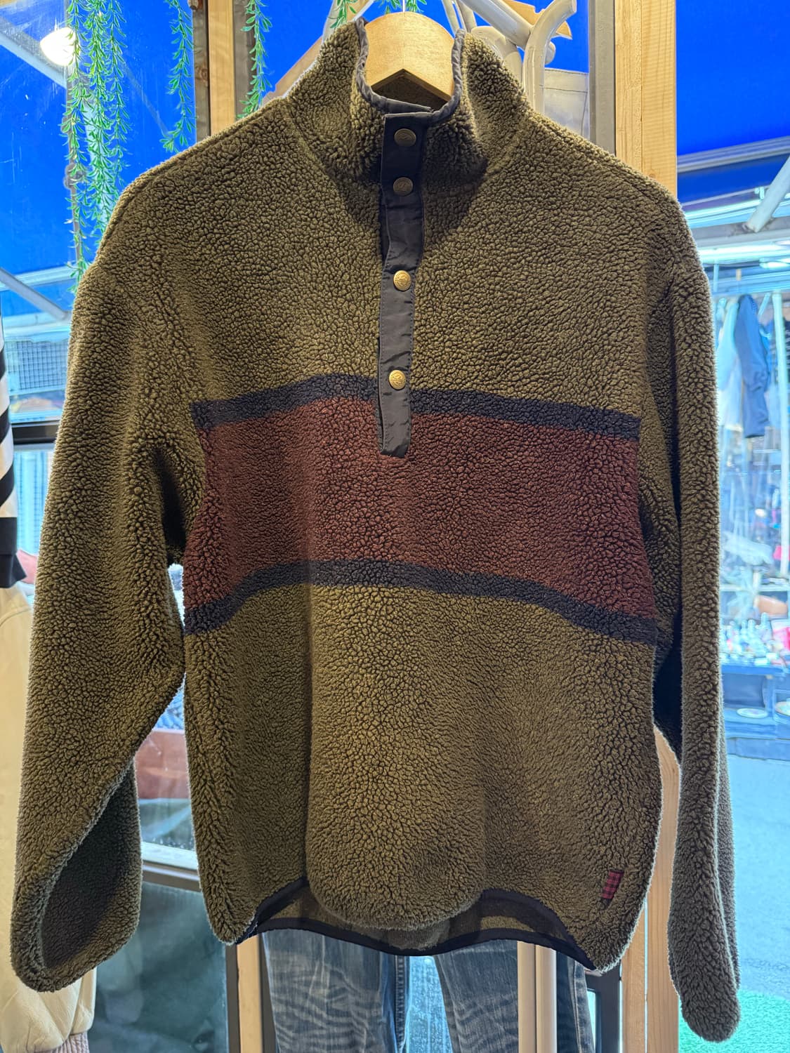 울리치 90s 카키 폴라텍 플리스 풀오버 상품이미지1