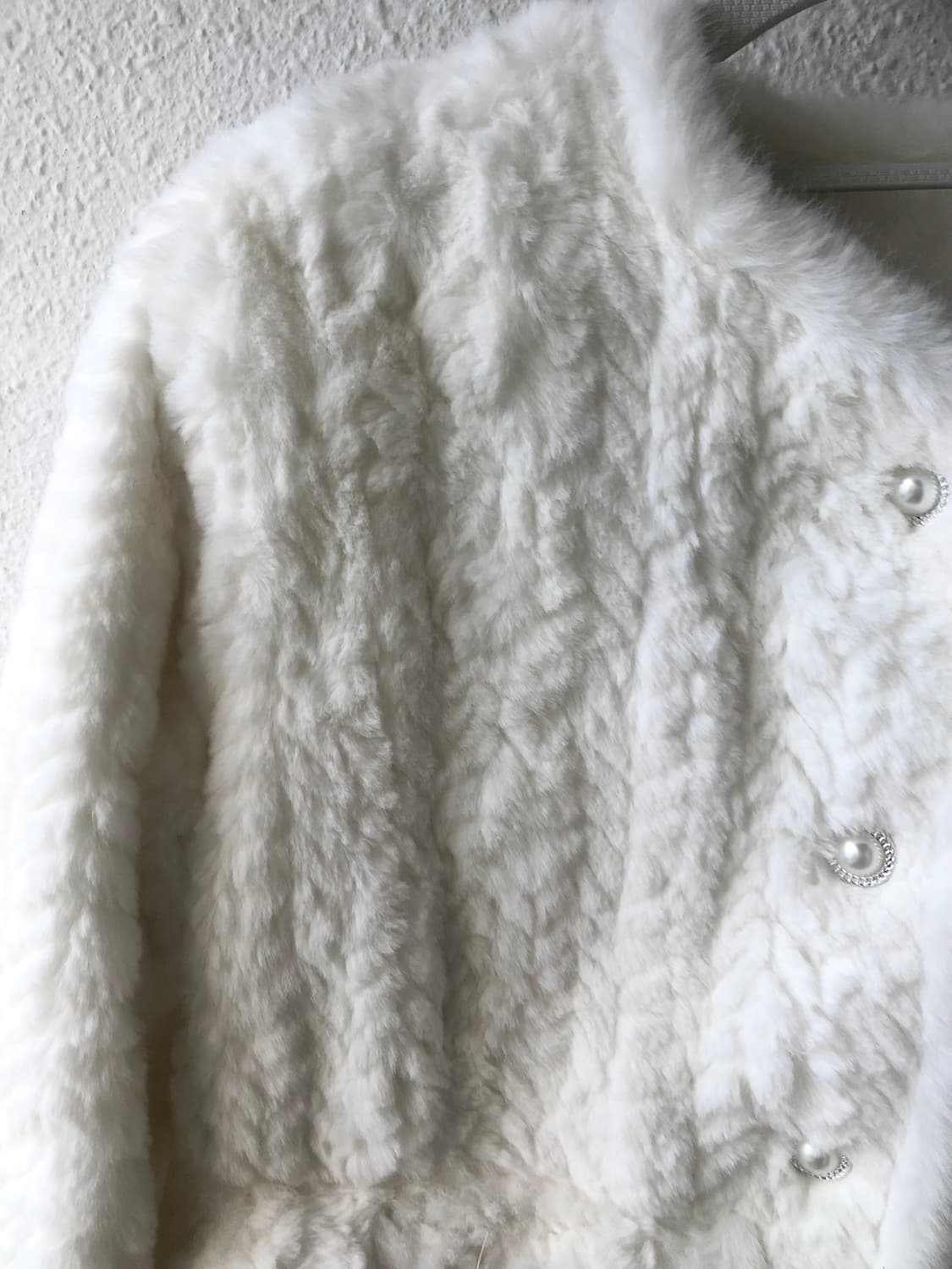 화이트 퍼 아이보리 퍼 자켓 상품이미지2