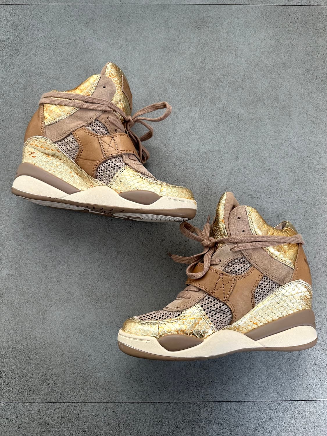 Ash Funky 골드 레더 웨지 하이탑 상품이미지4