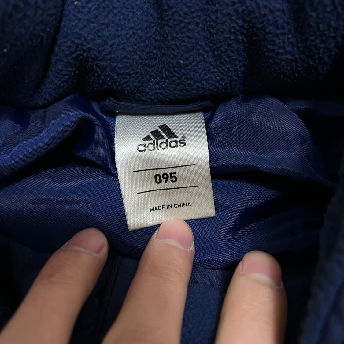 아디다스 여성 사이드라인 삼선 후드 패딩 점퍼 [네이비] M/95 상품이미지5