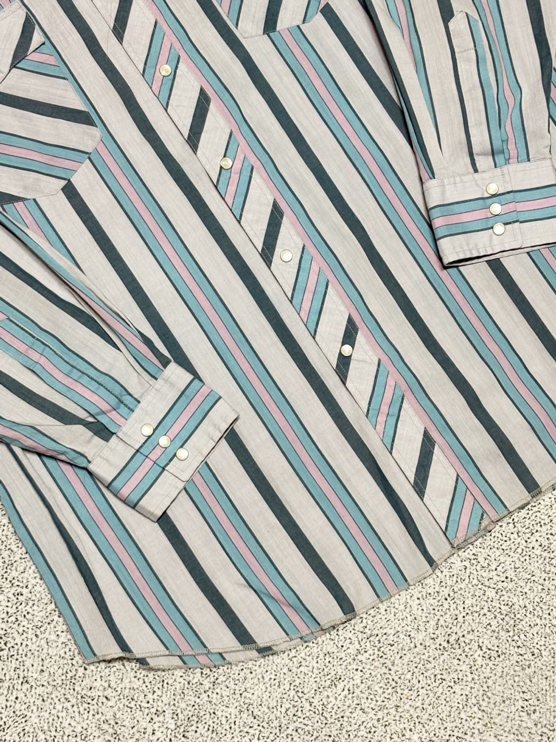 90s Wrangler 랭글러 빈티지 스트라이프 웨스턴 셔츠 상품이미지3