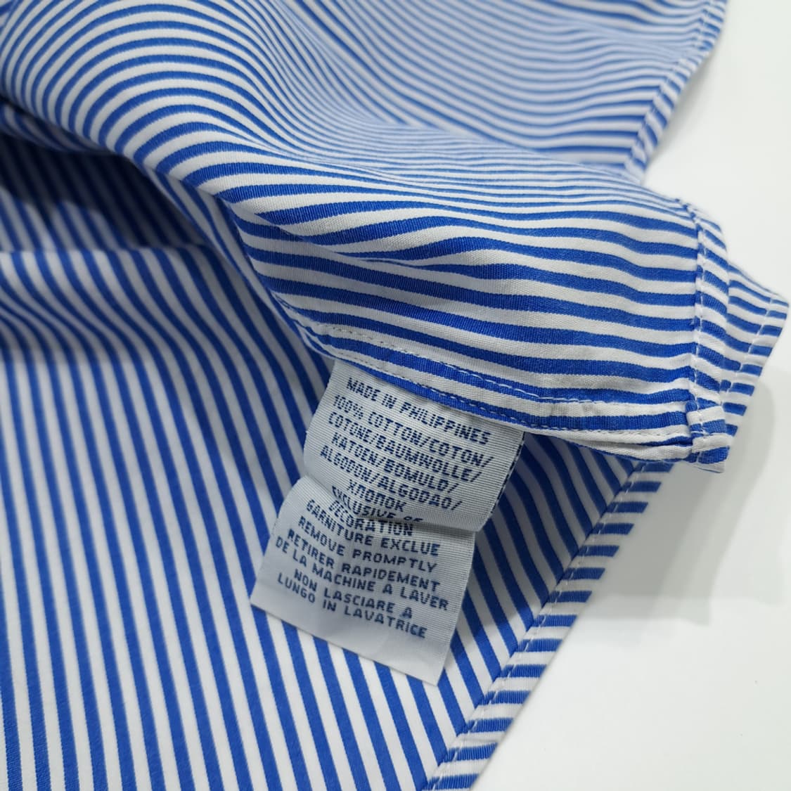 Co507 2XL 폴로 랄프로렌 블루 스트라이프 긴팔 셔츠 남방 상품이미지6