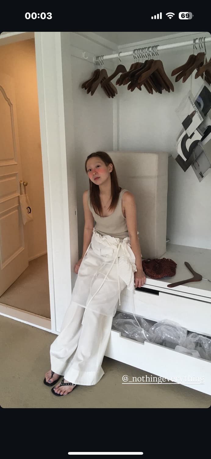 MESH LAYERED MIDI SKIRT IN WHITE 상품이미지3