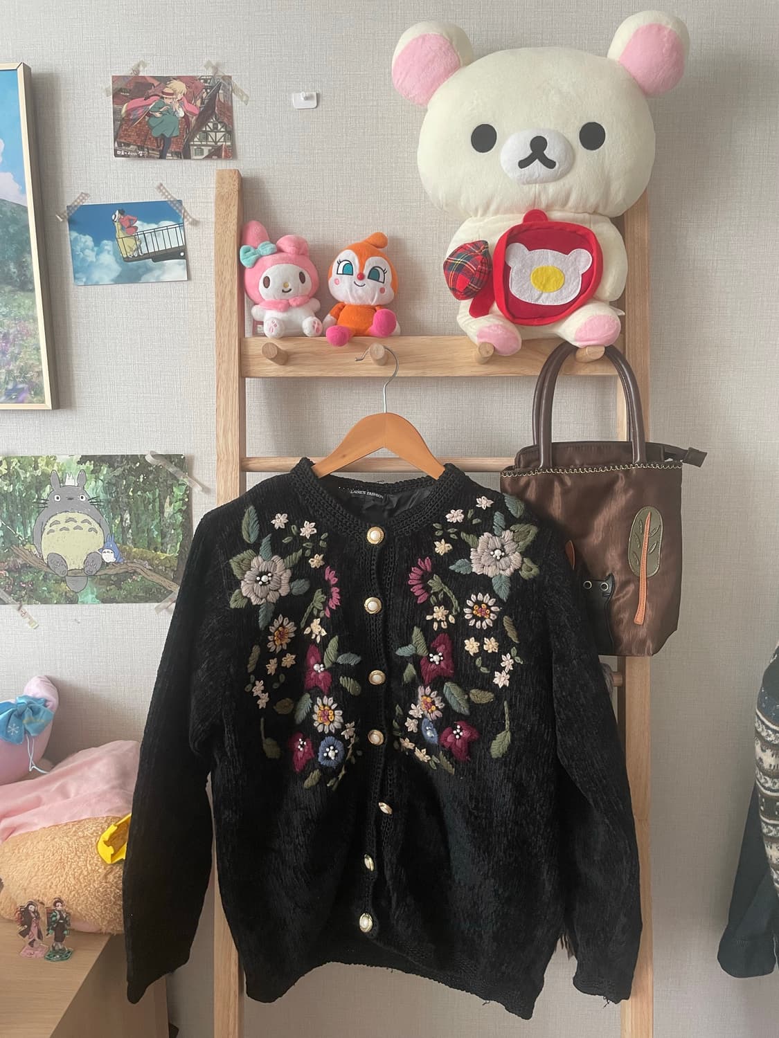 모리걸 빈티지 플라워 자수 가디건 🌸🖤 상품이미지1