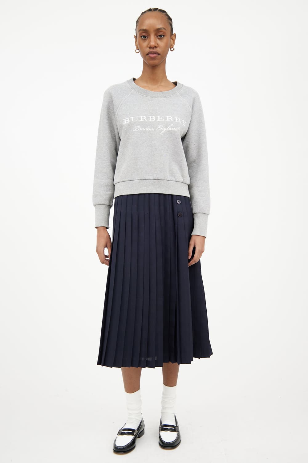 [XS] 버버리 런던 로고 스웻셔츠 그레이 상품이미지2