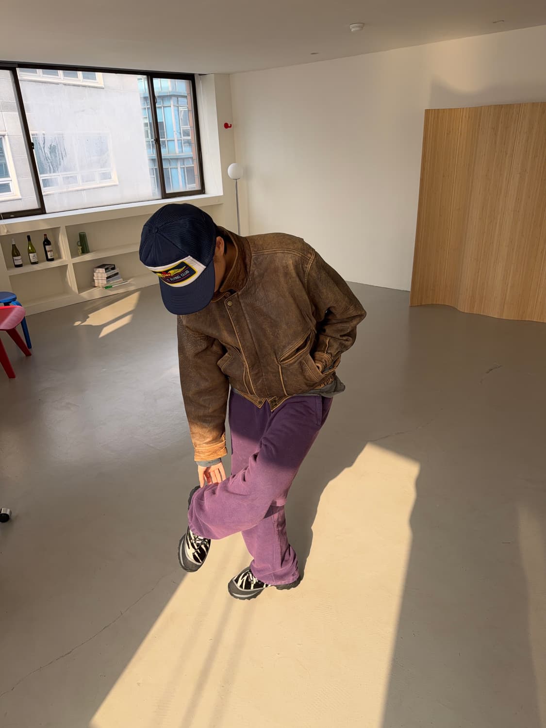 Vtg sheep skin bomber jacket 상품이미지8