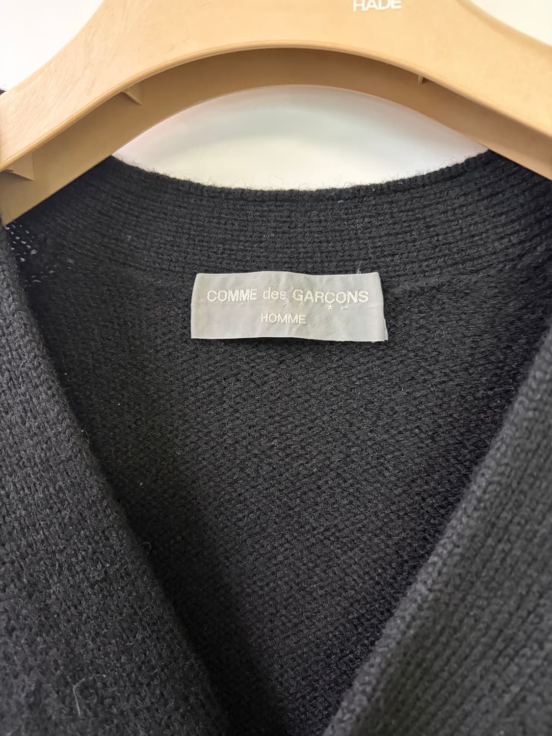 90s 00s 빈티지 꼼데가르송 옴므 가디건 블랙 다나카 tanaka 상품이미지3
