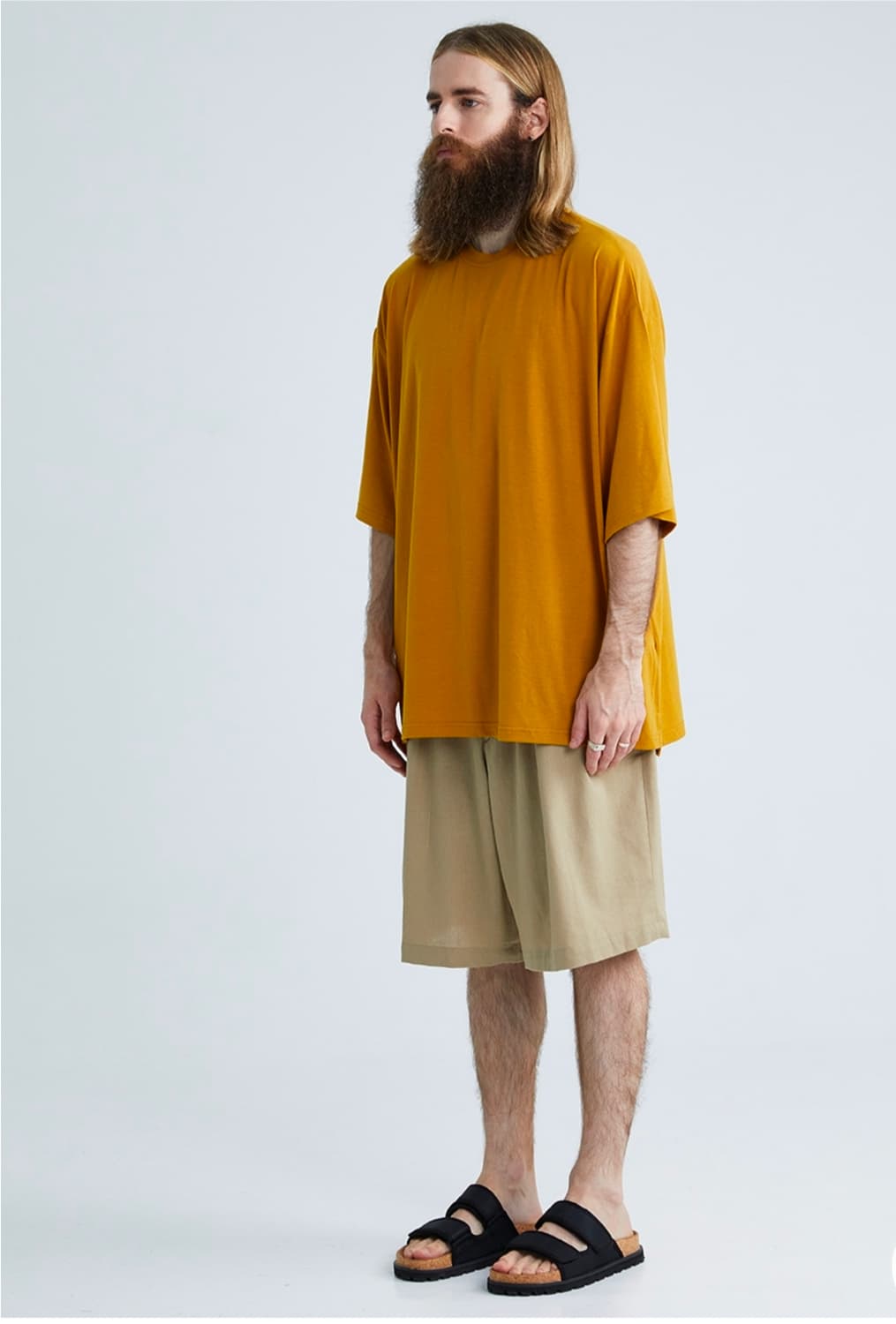acon 아콘스튜디오 TR 오버 머스타드 반팔티셔츠 박스티 상품이미지1