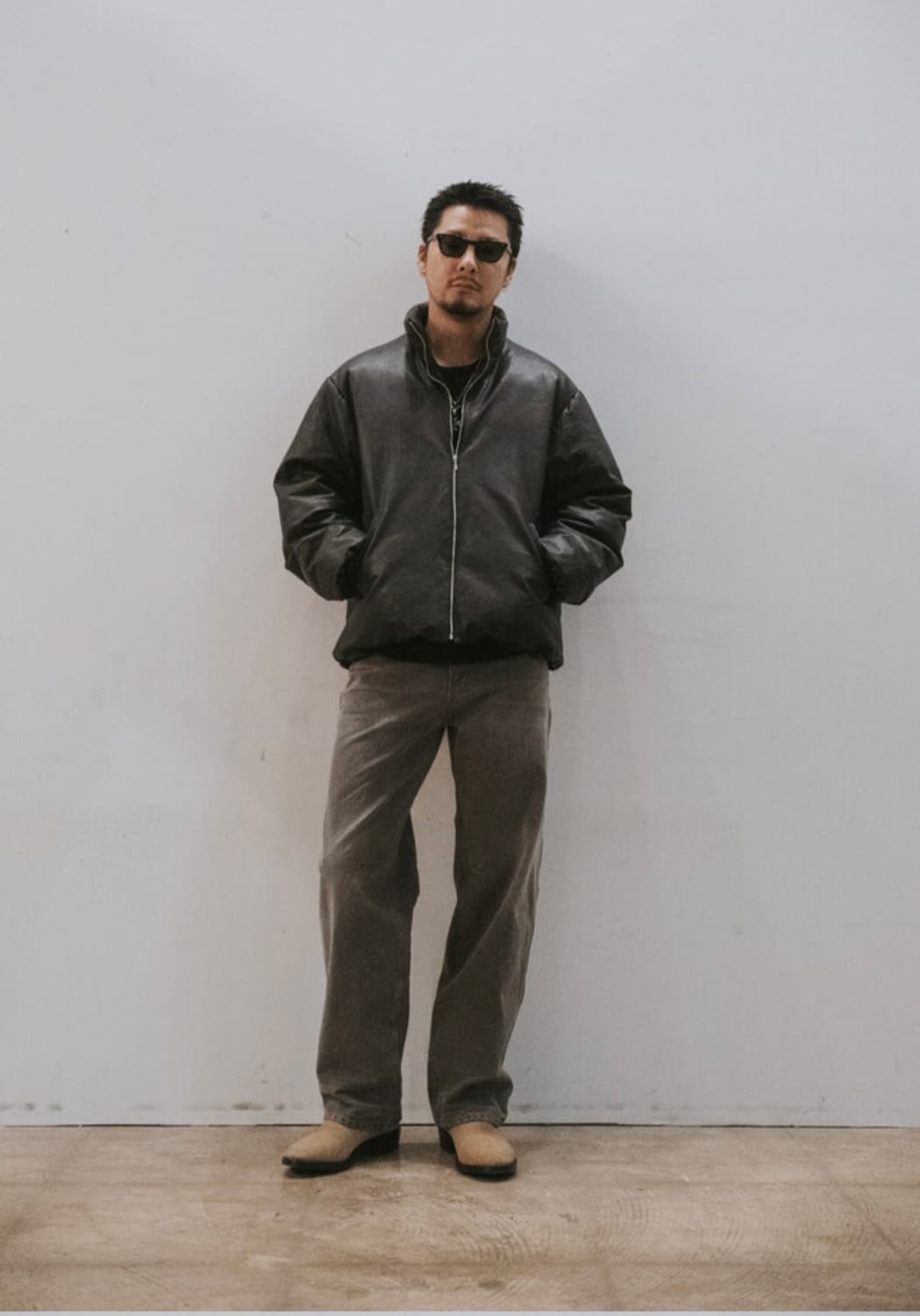 틸레이트 양가죽 블랙 패딩 자켓 상품이미지2