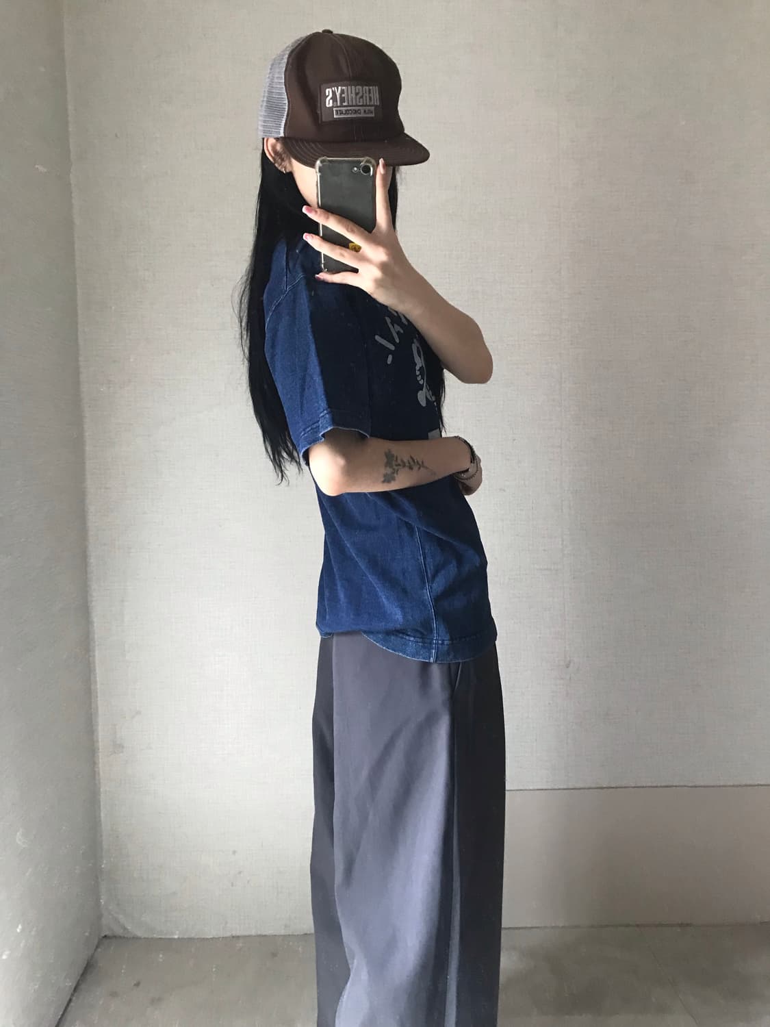 빈티지 데님 하프티셔츠 상품이미지5