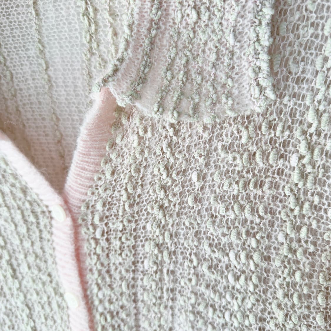 Lepvonj 레프본 짜임니트 셔츠 여름가디건 핑크 상품이미지7