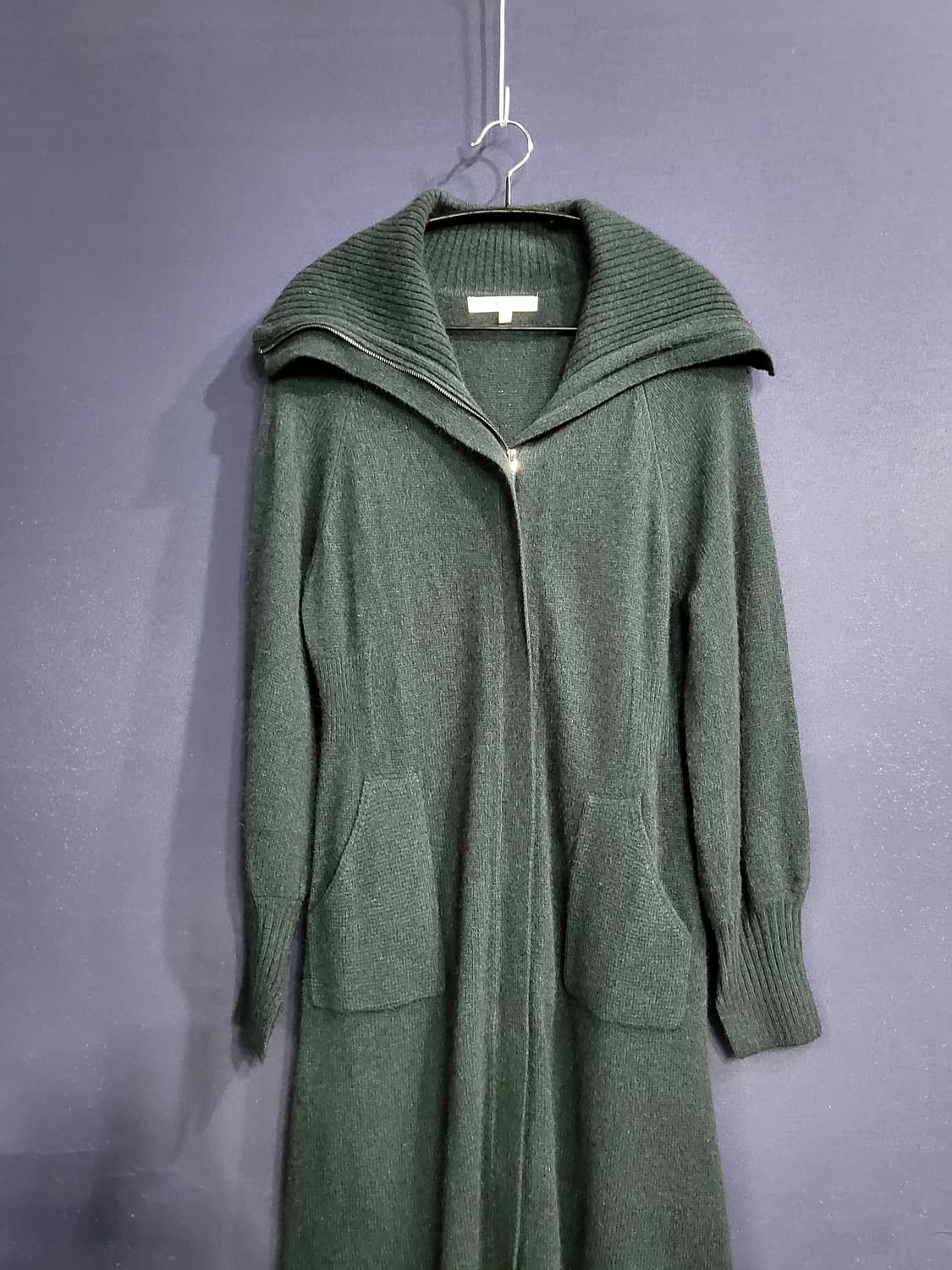 지스튜디오 양모.너구리 니트 롱집업 상품이미지3