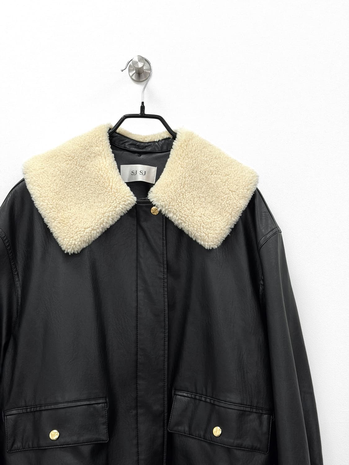 SJSJ 3M 틴슐레이트 에코 레더 시어링 자켓 상품이미지2