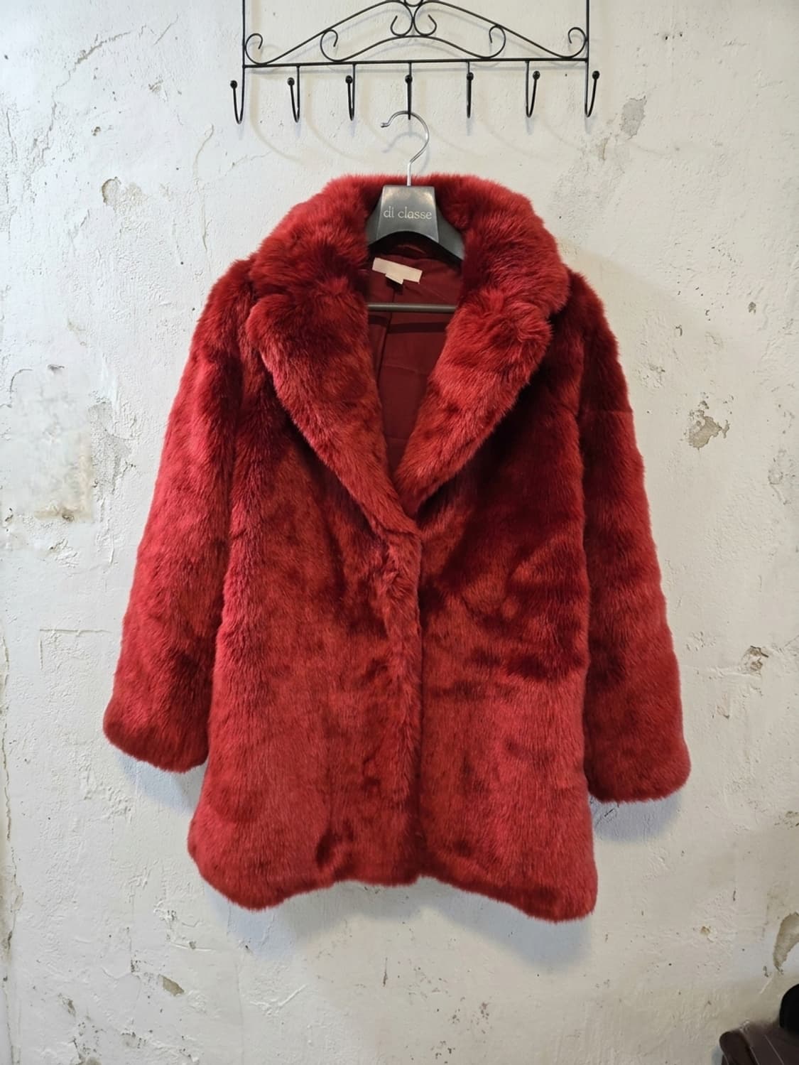 H&M 레드 퍼 코트 66 상품이미지1