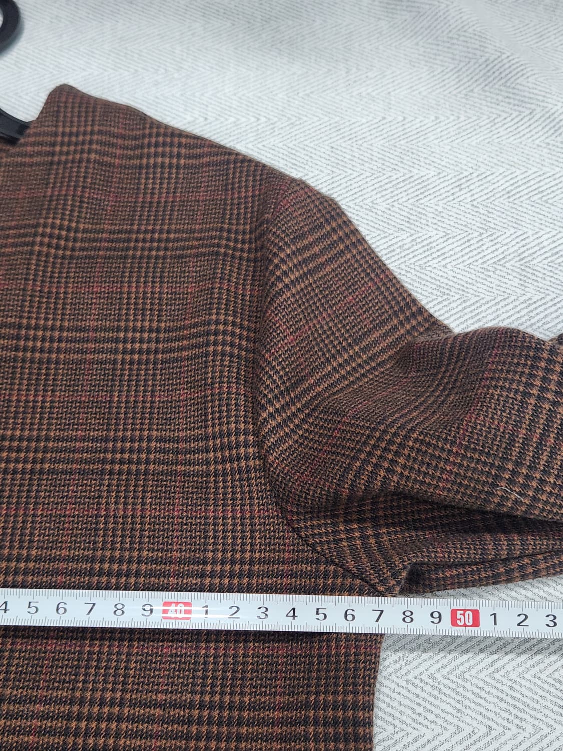 [S] 언유주얼앵글 브라운 체크 롱 맥시 원피스 S 상품이미지7