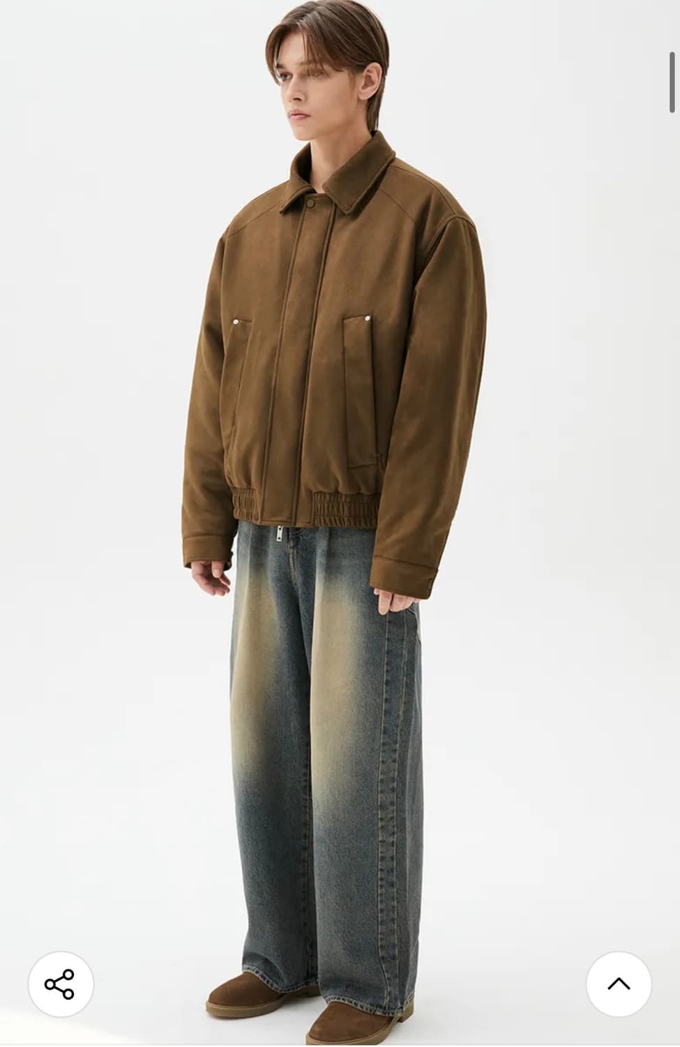 스웨이드 리벳 블루종 집업자켓 판매! 상품이미지1