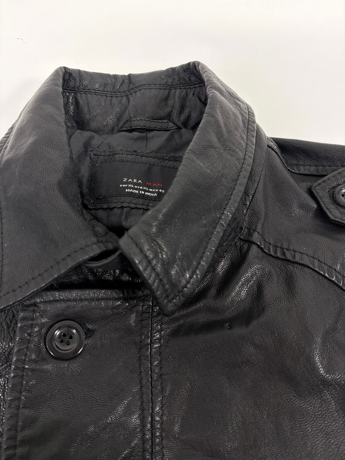 xl) 자라 맨 가죽 자켓 상품이미지3