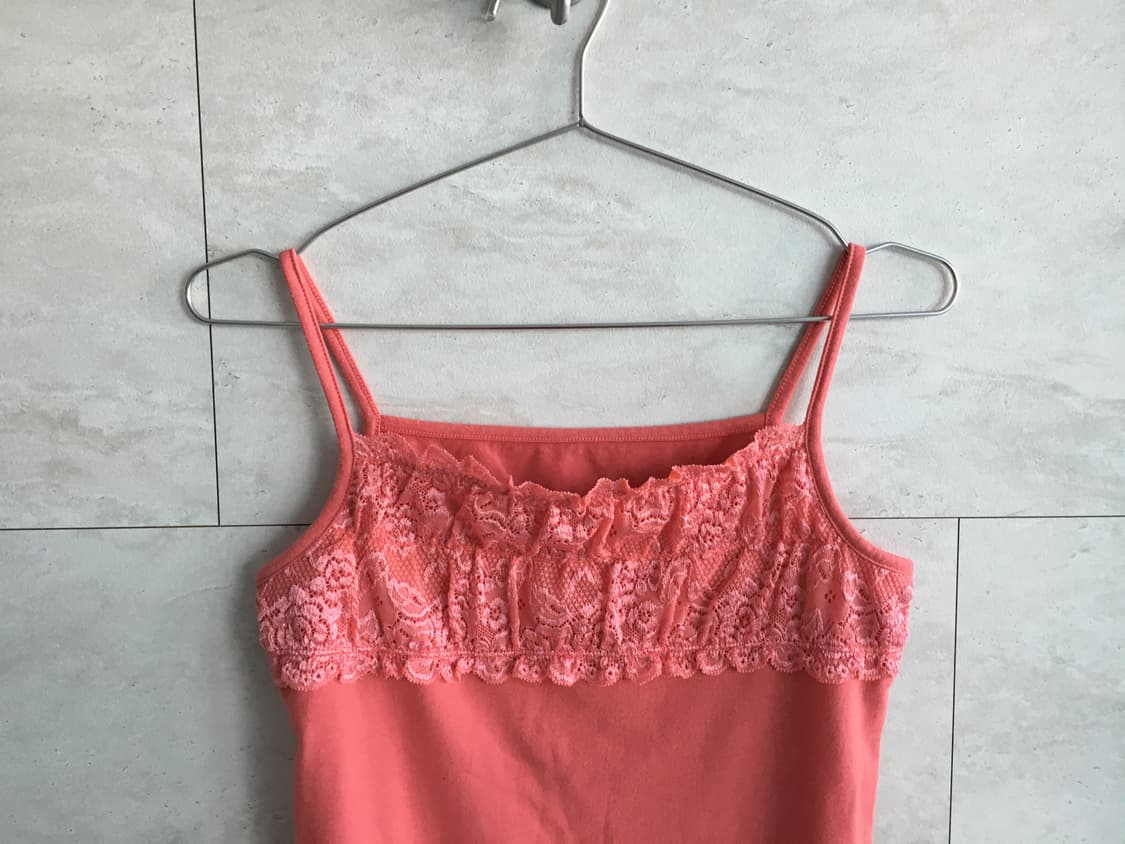coral lace trim camisole 상품이미지3