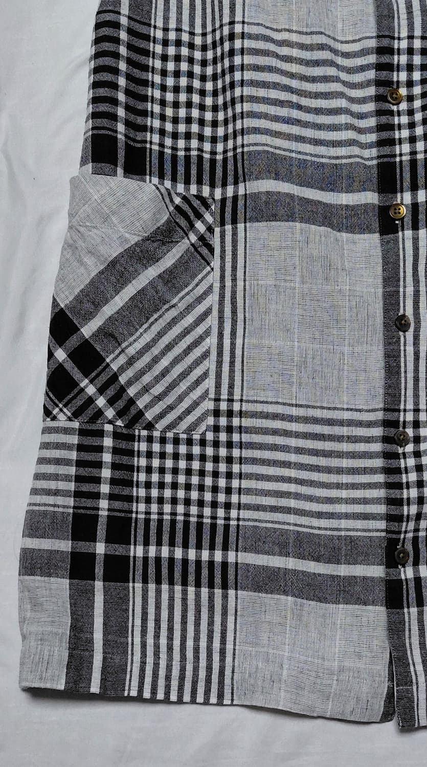 에이글(AIGLE) 빈티지 체크 원피스 (린넨 혼방 / M사이즈) 상품이미지5