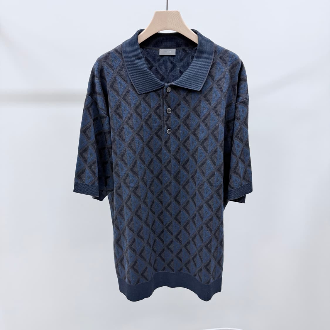 [S+급/2XL] 디올 CD 다이아몬드 니트 반팔 카라티 상품이미지1