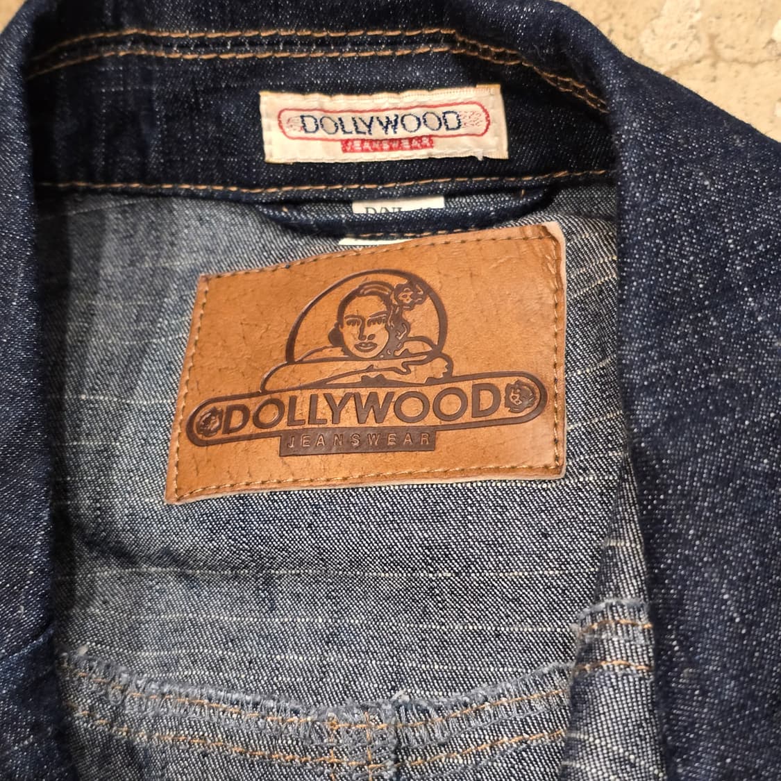 80s 인디고 데님 코트  DOLLYWOOD 청 야상 자켓 상품이미지3