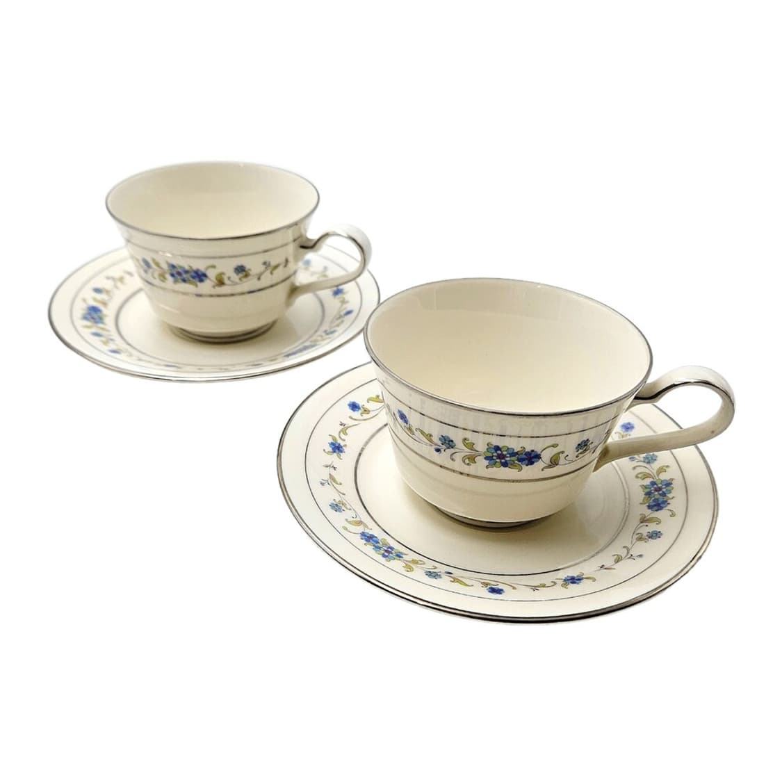 일본 노리다케 입체 플라워 실버링 찻잔세트 상품이미지5