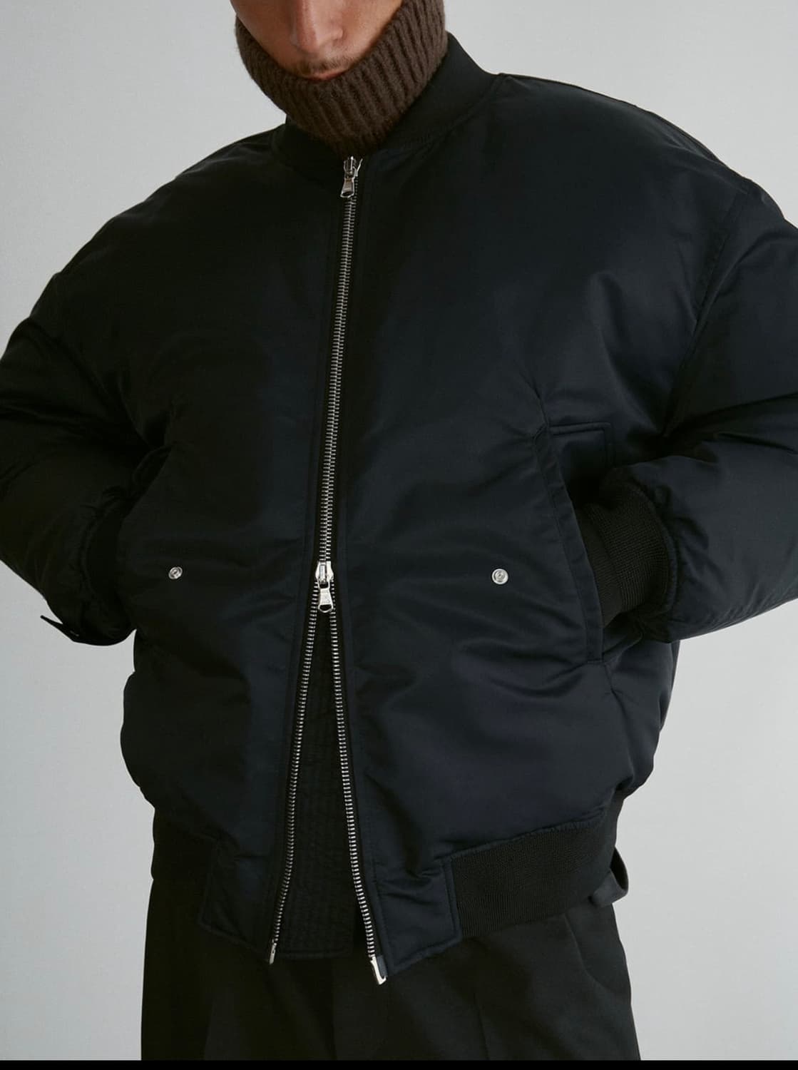 (24FW)렉토 ma-1 나일론 다운 항공 점퍼 상품이미지8