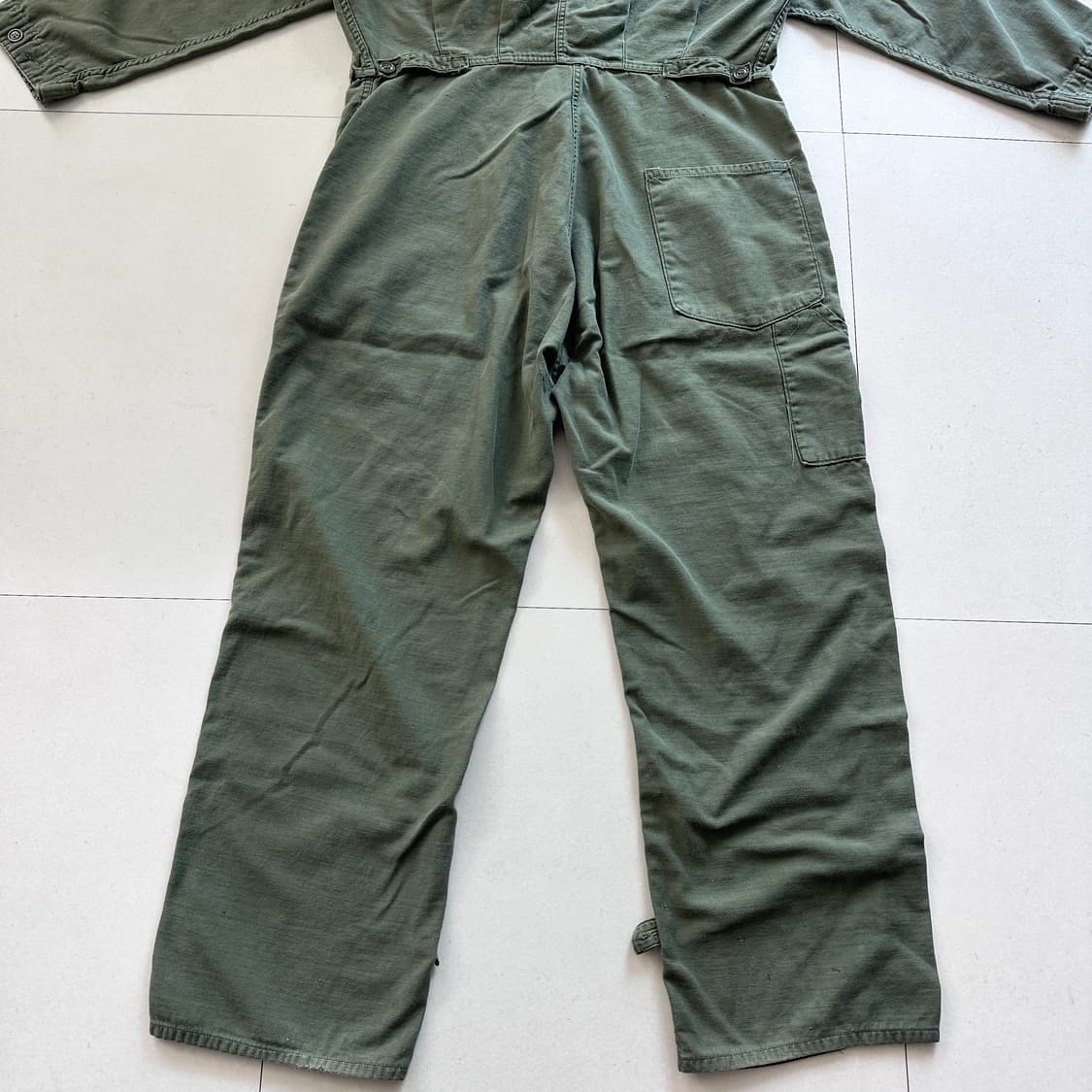 80s 미군 1세대 사틴 OG107 커버올 점프수트 XL  상품이미지10