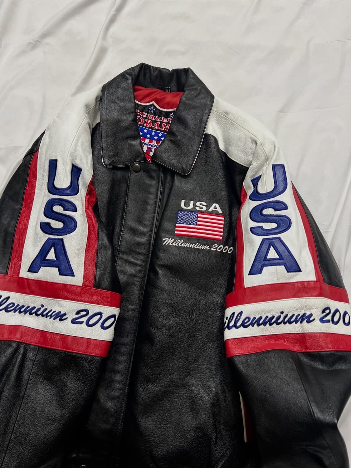 마이클호번 밀레니엄 성조기 가죽자켓 상품이미지8