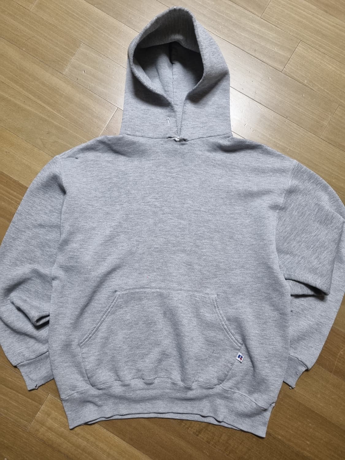 90s 러셀 애슬레틱 후드 라이트 그레이 상품이미지2