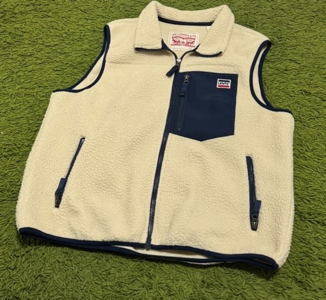 리바이스 아이보리 플리스 조끼 100/L 상품이미지1