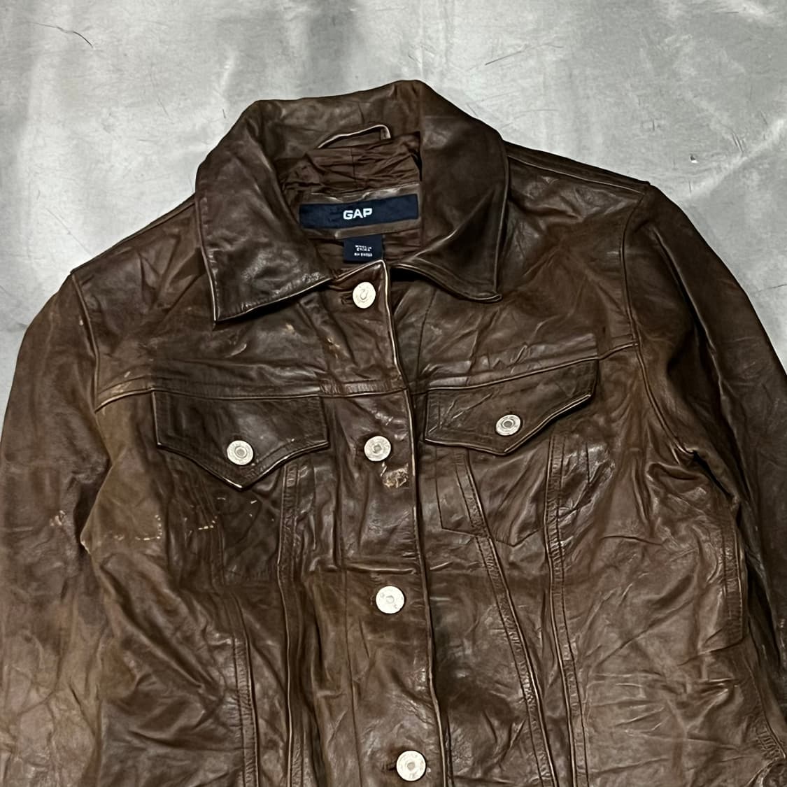  올드 갭 리얼레더 트러커 자켓 y14983 상품이미지3