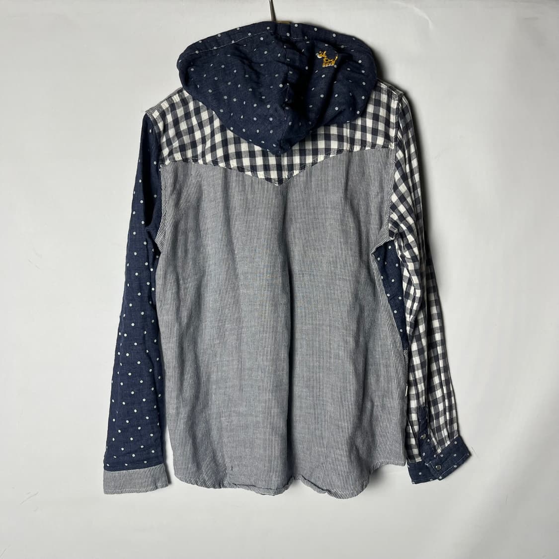 [Rough Natural Charm] 러프 패치워크 후드 셔츠 상품이미지2