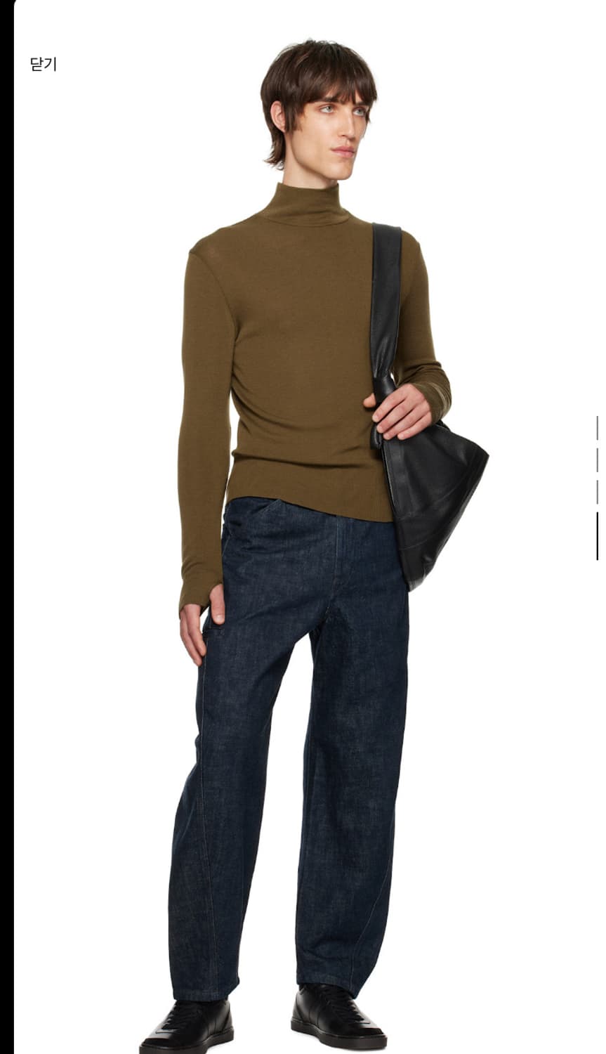 Lemaire men brown turtleneck M size 상품이미지1