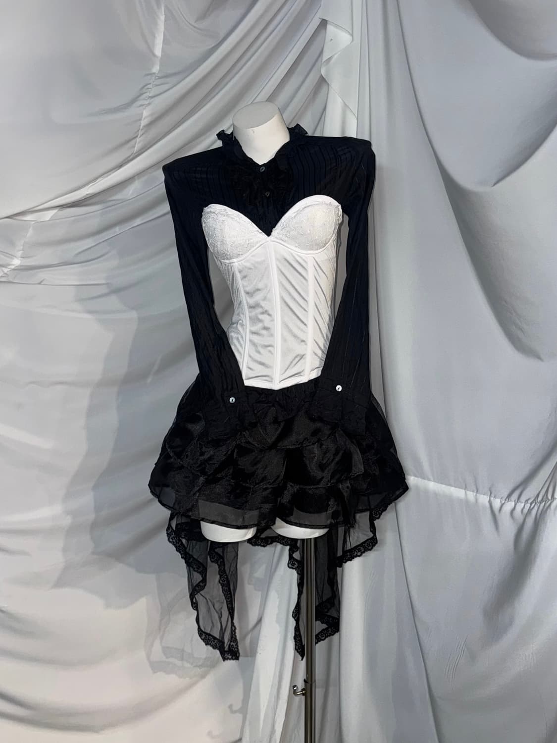 캐캐체세라깔 고스고딕 레이스 코르셋 코디세트  상품이미지5