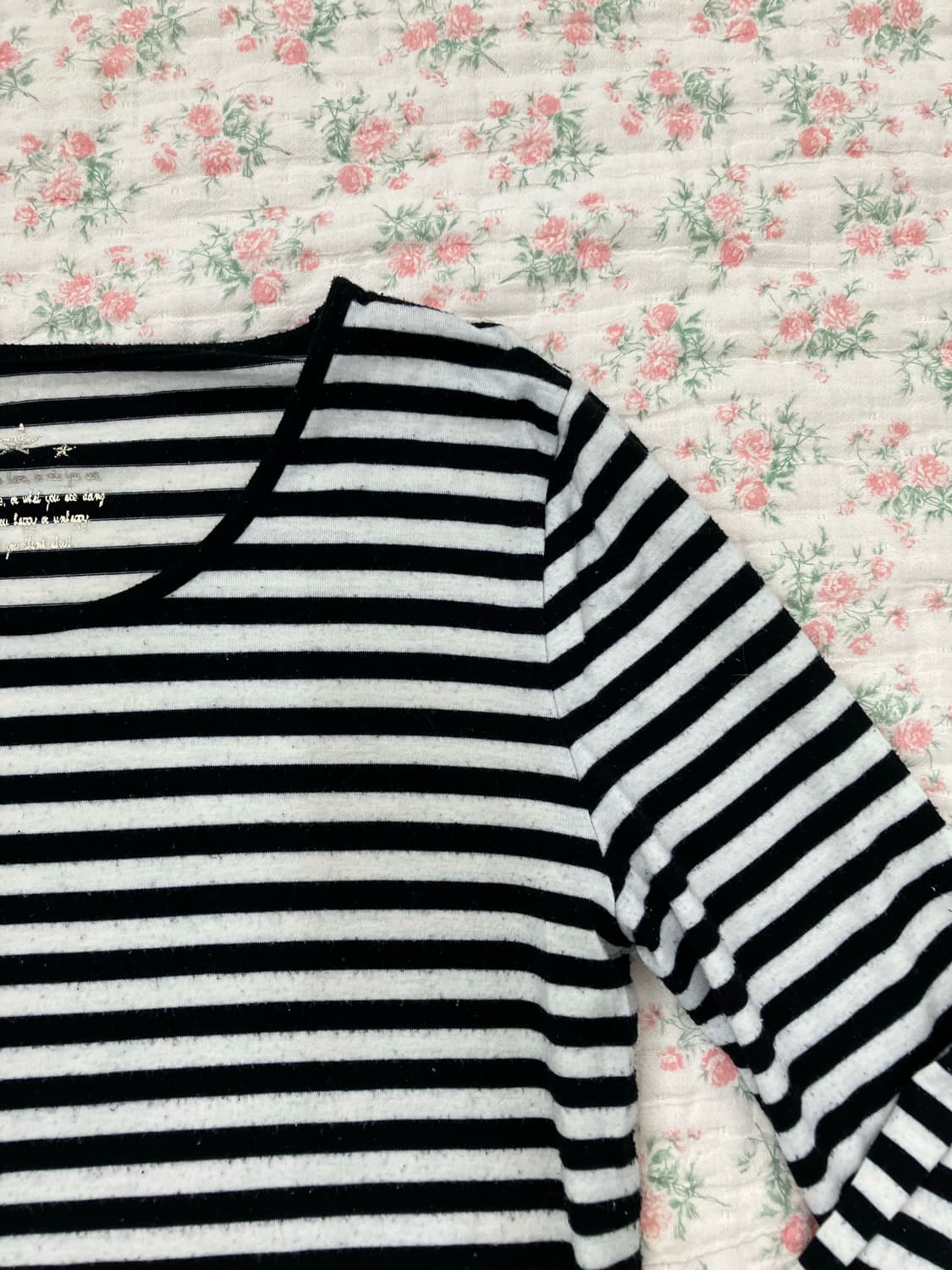 빈티지 블랙 스트라이프 펑키 긴팔 1117 모리걸 y2k 스트릿 갸루 펑 상품이미지5