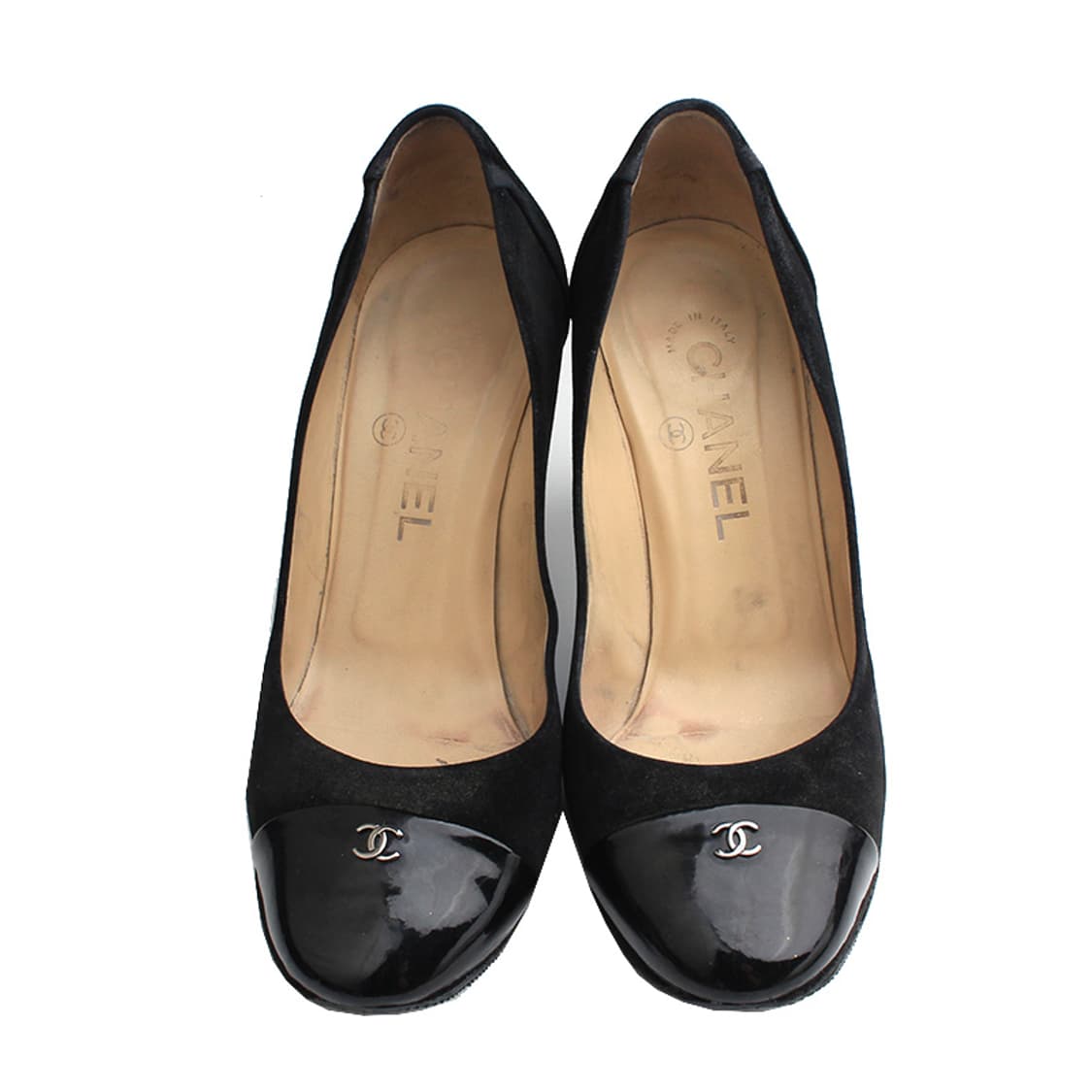 샤넬 블랙 스웨이드 캡토 펌프스 (36 C) 상품이미지2