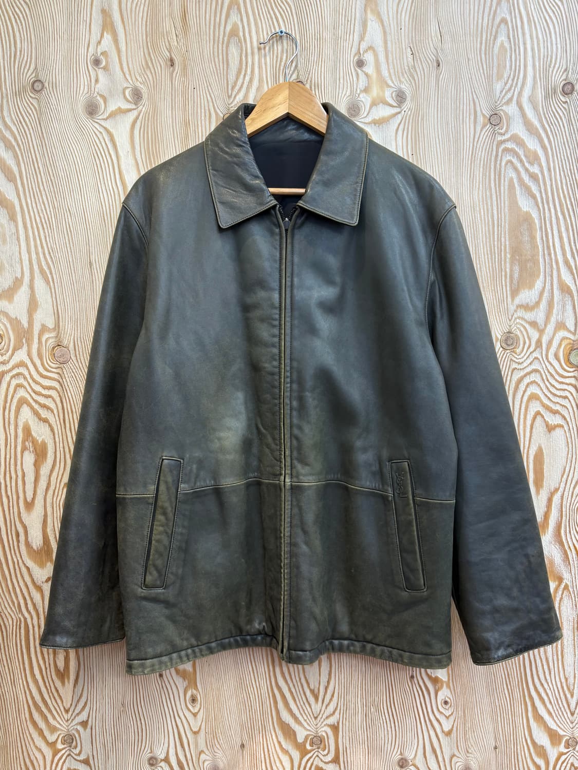 입생로랑 리버시블 가죽자켓 상품이미지1